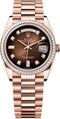 Rolex Day-Date 36 36mm Brown Ombré Diamond-Set Dial Diamond-Set Bezel President Bracelet - 128395TBR | 2024 Model