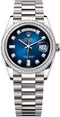 Rolex Day-Date 36 36mm Blue Ombré Diamond-Set Dial Diamond-Set Bezel President Bracelet - 128399TBR | 2024 Model