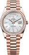 Rolex Day-Date 40 40mm White MOP Diamond Set Dial Diamond Set Bezel President Bracelet - 228345RBR | 2024 Model