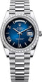 Rolex Day-Date 40 40mm Blue ombré Dial Diamond Set Bezel President Bracelet - 228396TBR | 2024 Model