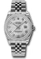 Rolex Steel and White Gold Datejust 36 Watch - 52 Diamond Bezel - Mother-Of-Pearl Diamond Dial - Jubilee Bracelet - 116244 mdj