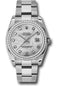 Rolex Steel and White Gold Datejust 36 Watch - 52 Diamond Bezel - Mother-Of-Pearl Diamond Dial - Oyster Bracelet - 116244 mdo