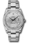 Rolex Steel and White Gold Datejust 36 Watch - 52 Diamond Bezel - Silver Diamond Dial - Oyster Bracelet - 116244 sdo