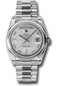 Rolex Platinum Day-Date 36 Watch - Domed Bezel - Meteorite Diamond Dial - President Bracelet - 118206 mtdp