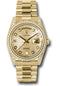Rolex Yellow Gold Day-Date 36 Watch - Bezel - Champagne Jubilee Diamond Dial - President Bracelet - 118388 chjdp