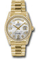Rolex Yellow Gold Day-Date 36 Watch - Bezel - White Mother-Of-Pearl Diamond Dial - President Bracelet - 118388 mdp