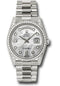 Rolex White Gold Day-Date 36 Watch - Bezel - Mother-Of-Pearl Diamond Dial - President Bracelet - 118389 mdp