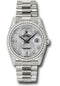 Rolex White Gold Day-Date 36 Watch - Bezel - Meteorite Diamond Dial - President Bracelet - 118389 mtdp