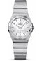 Omega Ladies Constellation Quartz Watch - 27 mm Brushed Steel Case - Silver Dial - 123.10.27.60.02.001