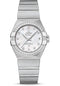 Omega Constellation Co-Axial Watch - 27 mm Steel Case - Diamond-Set Bezel - Mother-Of-Pearl Dial - 123.15.27.20.55.003
