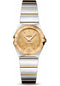 Omega Ladies Constellation Polished Quartz Watch - 24 mm Polished Steel And Yellow Gold Case - Champagne Dial - Steel And Yellow Gold Bracelet - 123.20.24.60.08.002