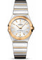 Omega Ladies Constellation Polished Quartz Watch - 27 mm Polished Steel And Yellow Gold Case - Silver Dial - Steel And Yellow Gold Bracelet - 123.20.27.60.02.004