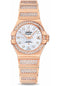 Omega Ladies Constellation Luxury Edition Watch - 27 mm Red Gold Case - Snow-Set Diamond Bezel - Mother-Of-Pearl Supernova Diamond Dial - 123.55.27.20.55.004
