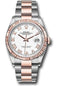 Rolex Steel and Everose Rolesor Datejust 36 Watch - Fluted Bezel - White Roman Dial - Oyster Bracelet - 126231 wro
