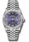 Rolex Steel Datejust 36 Watch - Fluted Bezel - Aubergine Purple Diamond Roman VI and IX Dial - Jubilee Bracelet - 2019 Release - 126234 audr69j