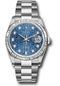 Rolex Steel Datejust 36 Watch - Fluted Bezel - Blue Jubilee Diamond Dial - Oyster Bracelet - 2019 Release - 126234 bljdo