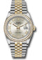Rolex Steel and Yellow Gold Rolesor Datejust 36 Watch - Yellow Diamond Bezel - Silver Roman Dial - Jubilee Bracelet - 126283RBR sdr69j