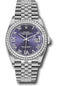 Rolex Steel Datejust 36 Watch - Diamond Bezel - Aubergine Purple Diamond Roman VI and IX Dial - Jubilee Bracelet - 2019 Release - 126284RBR audr69j