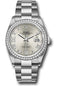 Rolex Steel Datejust 36 Watch - Diamond Bezel - Silver Diamond Roman VI and IX Dial - Oyster Bracelet - 2019 Release - 126284RBR sdr69o