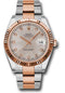 Rolex Steel and Everose Rolesor Datejust 41 Watch - Fluted Bezel - Sundust Diamond Dial - Oyster Bracelet - 126331 sudo
