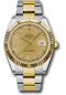 Rolex Steel and Yellow Gold Rolesor Datejust 41 Watch - Fluted Bezel - Champagne Diamond Dial - Oyster Bracelet - 126333 chdo