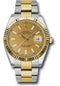 Rolex Steel and Yellow Gold Rolesor Datejust 41 Watch - Fluted Bezel - Champagne Index Dial - Oyster Bracelet - 126333 chio