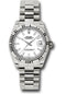 Rolex White Gold Datejust 31 Watch - Fluted Bezel - White Index Dial - President Bracelet - 178279 wip