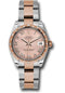 Rolex Steel and Everose Gold Datejust 31 Watch - 24 Diamond Bezel - Pink Roman Dial - Oyster Bracelet - 178341 pro
