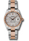 Rolex Steel and Everose Gold Datejust 31 Watch - 24 Diamond Bezel - Silver Diamond Dial - Oyster Bracelet - 178341 sdo