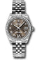 Rolex Steel and White Gold Datejust 31 Watch - 46 Diamond Bezel - Bronze Diamond Roman Vi Roman Dial - Jubilee Bracelet - 178384 brdrj