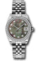 Rolex Steel and White Gold Datejust 31 Watch - 46 Diamond Bezel - Mother-Of-Pearl Diamond Dial - Jubilee Bracelet - 178384 dkmdj