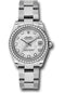 Rolex Steel and White Gold Datejust 31 Watch - 46 Diamond Bezel - Meteorite Diamond Dial - Oyster Bracelet - 178384 mtdo