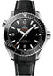 Omega Planet Ocean 600 M Omega Co-axial Master Chronometer Watch - 43.5 mm Steel Case - Unidirectional Black Ceramic Bezel - Black Ceramic Dial - Black Leather Strap - 215.33.44.21.01.001