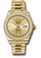 Rolex Yellow Gold Day-Date 40 Watch - Bezel - Champagne Index Dial - President Bracelet - 228348RBR chip