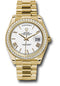 Rolex Yellow Gold Day-Date 40 Watch - Bezel - White Bevelled Roman Dial - President Bracelet - 228348RBR wrp