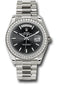 Rolex White Gold Day-Date 40 Watch - Bezel - Black Index Dial - President Bracelet - 228349RBR bkip