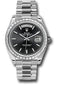 Rolex 950 Platinum Day-Date 40 Watch - Bezel - Black Index Dial - President Bracelet - 228396TBR bkip
