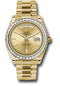 Rolex Yellow Gold Day-Date 40 Watch - Bezel - Champagne Index Dial - President Bracelet - 228398TBR chip