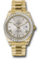 Rolex Yellow Gold Day-Date 40 Watch - Bezel - Silver Bevelled Roman Dial - President Bracelet - 228398TBR sdrp