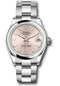Rolex Steel and White Gold Datejust 31 Watch - Domed Bezel - Pink Index Dial - Oyster Bracelet - 2020 Release - 278240 pio