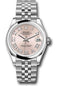 Rolex Steel and White Gold Datejust 31 Watch - Domed Bezel - Pink Roman Dial - Jubilee Bracelet - 2020 Release - 278240 prj