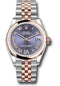 Rolex Steel and Everose Gold Datejust 31 Watch - Domed Bezel - Chocolate Diamond Roman VI Dial - Jubilee Bracelet - 278241 aubdr6j
