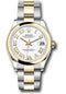 Rolex Steel and Yellow Gold Datejust 31 Watch - Domed Bezel - White Roman Dial - Oyster Bracelet - 278243 wro
