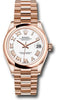 Rolex Everose Gold Datejust 31 Watch - Domed Bezel - White Roman Dial - President Bracelet - 278245 wrp