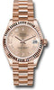 Rolex Everose Gold Datejust 31 Watch - Fluted Bezel - Rose Roman Dial - President Bracelet - 278275 rsrp