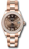 Rolex Everose Gold Datejust 31 Watch - Diamond Bezel - Chocolate Diamond Six Dial - Oyster Bracelet - 278285RBR chodr6o