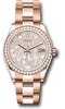 Rolex Everose Gold Datejust 31 Watch - Diamond Bezel - Diamond Paved Butterfly Dial - Oyster Bracelet - 278285RBR pmopbo