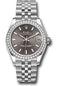 Rolex Steel and White Gold Datejust 31 Watch - Diamond Bezel - Dark Grey Index Dial - Jubilee Bracelet - 278384RBR dkgij