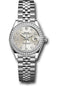 Rolex Steel and White Gold Rolesor Lady-Datejust 28 Watch - 44 Diamond Bezel - Silver Diamond Star Dial - Jubilee Bracelet - 279384RBR s9dix8dj