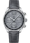 Omega Speedmaster Co-Axial Chronograph Watch - 38 mm Steel Case - Dual Diamond Bezel - Sun Brushed Grey Dial - Grey Leather Strap - 324.38.38.50.06.001